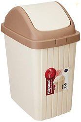 Nayasa Rectangular Swing Dustbin No. 115-12 Ltrs - Ivory