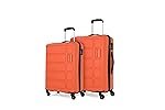 Kamiliant by American Tourister Harrier 2 Pc Set 55 cms & 68 cms- Small & Medium Polypropylene (PP) Hard Sided 4 Wheels Spinner Luggage/Suitcase/Trolley Set (Carrot)