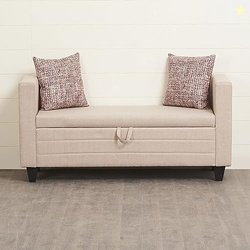 Home Centre Helios Centrio Fabric 2-Seater Sofa - Beige