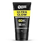 Beardo Ultra Glow Serum Sunscreen SPF 60+ PA++++| UVA/UVB Protection | No White Cast | Ultra Lightweight 3 in 1 with Niacinamide, Ceramides & Hyaluronic Acid | Non-Greasy | Designed for Men | 50g