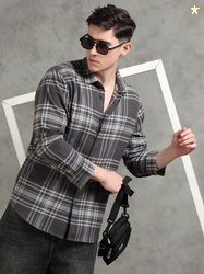 StitchX Men Full Sleeve Checkered Cotton Spread Collar Casual Shirt