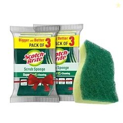 Scotch Brite Scrub Sponge -Pack of 6 for everyday utensil cleaning (Ki