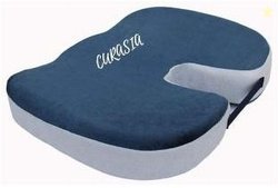 CURASIA Memory Foam Coccyx Seat Cushion For Tailbone Pain Relief Back