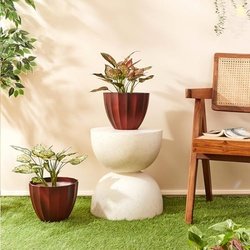 Amazon Brand- Solimo Indoor and Outdoor Round 10 Inch Sedona Flower Pl