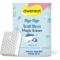 awenest Magic Eraser Cleaning Sponge- Pack of 4 | Chemical-Free, Multi