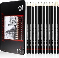 Corslet 12 Pcs Drawing Pencils for Sketching & Shading, Graphite Penci