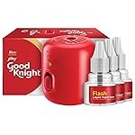 Good Knight Flash Liquid Vaporiser Combo Pack | Machine + Pack Of 3 Refills | 2x Faster Than Before | Mosquito Repellent Refill | India s Most Powerful Liquid Vaporizer