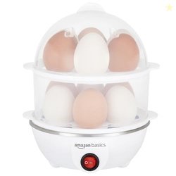 amazon basics Double Decker Egg Boiler | 350 Watt | Boils Upto 14 Eggs