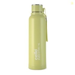 Cello Puro Steel-X Benz 900 PU Insulated Water Bottle 900 ml, Green |