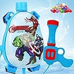 GRAPHENE Blue Holi Pichkari Water Gun for Kids Leak Proof Long Range Backpack Pichkari with 500ML Nano Tank Shooting Pistol Includes 100 Water Balloons Holi & Summer Fun Toys for Boys Girls