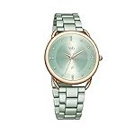 Fastrack Vyb Charmer Quartz Analog Green Dial Green Stainless Steel Strap Watch for Girls – FV60007KM02W