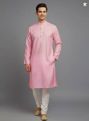 Tibra Collection Men Cotton Blend Kurta Pyjama Set