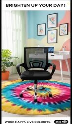 Sapiencepublishing Ergonomics Black Melange Mesh Desk Chair | Lumbar S