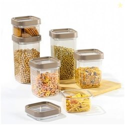 CELLO Airlock Kitchen Storage Canister Box Set of 6 Pcs (2x450ml, 2x90