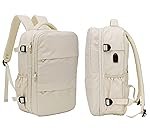 Acer Estilo Premium 15.6 Inch Beige Color Backpack I Water Resistent Polyester I Expandable, 2 Zipper Front Pocket, 2 More Compartment for Laptop and Other Accessories I USB Charging I Strolley Strap