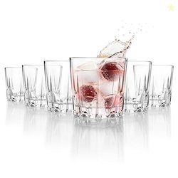 CELLO Estonia Juice Tumbler Glass Set 200 ml | Set of 6 | Clear Glass