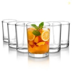 Cello Liberty Glass Tumbler Set of 6, 210ml Each | Dishwasher Safe | C