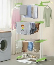 FLIPZON Premium Clothes Stand for Drying with Wheels | Portable | 3 La
