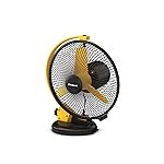 Goldmedal Tristar 225 mm Personal Fan For Home and Office | Powder Coated Metallic Finish | High Speed | High RPM | 2 years Warranty (Black Yellow)