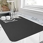 Dish Drying Mat for Kitchen Countertop â Multi-Layer Counter Mat with Rubber Backing (60 x40 cm)