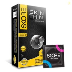 Skore SkinThin Ultra Fine Thin Condoms | With Disposal Pouches -1 Pack