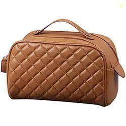 INKMILAN Women's Portable Makeup Travel Cosmetics Bag, Wide Opening Ma