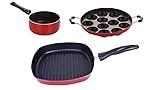 Nirlon Non Stick PFOA Free Gas Compatible Cookware Utensil Item Set of 3 Pieces (SP(M)_AP12_GP24)