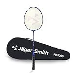 Jager-Smith PB 3000 Aluminium Badminton Racquet with Tempered Steel Shaft and Full Cover for Beginners and Intermediate Players (Made in India)