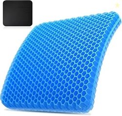 BIGXEN Gel Seat Cushion, Double Layer Gel Cushion with Non-Slip Cover,