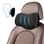 MASHUR FAB Memory Foam Neck Support Pillow for Car & Office Chair | Orthopedic Headrest Cushion for Cervical Pain Relief & Spine Alignment â Ergonomic Black