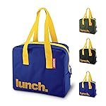 MILTON The Lunch Bag | Insulated Tiffin Bag for Office, Men & Women | Eco-Friendly, Durable & Spacious | Fits Lunch Box & Bottle | Multi-Use Bag for School & Travel | 2.56 L – Navy Blue
