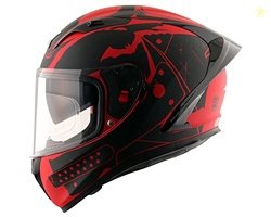 Axor Street Dc Batman ISI ECE and DOT Certified Full Face Helmet Dull