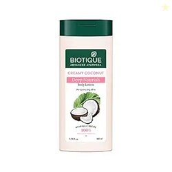 Biotique Creamy Coconut Deep Nourish Body lotion For Extra Dry Skin |