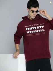 R.Code by The Roadster Life Co. Men Printed Hooded Sweatshirt