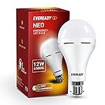 Eveready 12W Emergency Inverter LED Bulb, Cool Day Light (6500K), Rechargeable Bulb with 3 Hours Backup, Ideal for Powercuts, Energy Efficient, B22 Base, Pack of 1