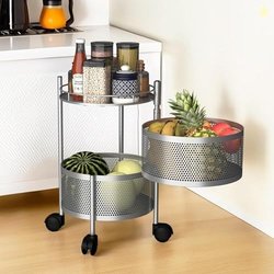 Kitchenstory Storage Rack | 360 Revolving Vegetable Kitchen Rack | Rou