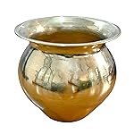 Traditional Brass Kalash/Lota â 200 ML | Handcrafted, Joint-Free, Leak-Proof for Temple, Home & Ritual Use