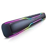 CrossBeats Blaze B50 (2026) Bluetooth 50W Soundbar Gaming RGB Light, AUX, BT, SD Card, USB &FM, 8 Hrs Playtime Fast Charge Sound bar Smart tv with Built-in mic, Speaker for Mobile, PC, Laptop – Black