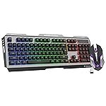 ZEBRONICS Transformer PRO Gaming Wireless Keyboard & Mouse Combo with 2.4GHz, Aluminum Body, Built in Battery, Multicolor LED Modes, Type C, Double Shot Keycaps, up to 4000 DPI
