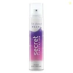 Secret Temptation Te Amo Pearl No Gas Deo Body Spray, Long Lasting Dod