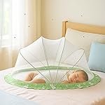 Lifelong Cozy Baby Mosquito Net for Bed, Umbrella Design, Premium Honeycomb Mesh, Portable Foldable Canopy for Infant & Kid Protection, Soft, Breathable, Infant-Safe Fabric, for 0â2 Years, 4.5 x 2.5ft