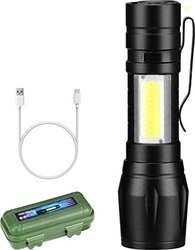 Desidiya LED Flashlight with COB Light Mini Waterproof Portable LED Fl