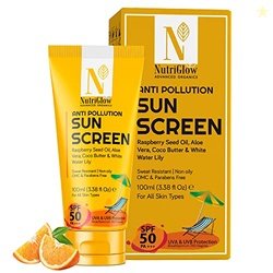 NutriGlow Advanced Organics Anti Pollution Sunscreen SPF50 PA+++ For N