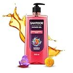 Santoor Brightening Shower Gel With Natural Saffron & Marigold Extracts| For Men & Women| For Glowing Skin| Suitable For All Skin Types| No Parabens| No Silicones| 500ml