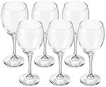 Solimo Wine Glass Set, 325ml, Set of 6, Transparent