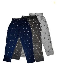 Surfbae Kids Pack Of 3 Printed Cotton Joggers
