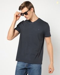 JOHN PLAYERS JEANS Men Slim Fit V-Neck T-Shirt