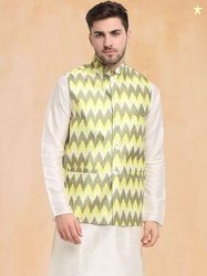 Jompers Men Striped Nehru Jacket