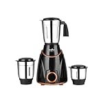 Kenstar GRINDEE 3J Mixer Grinder | 3 Stainless Steel Multipurpose Jars | 750 W | Black