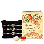 ARCHIES Rakhi Collection for Rakshabandhan | Rakhi for Brother | Rakhi for Bhaiya and Bhabhi | Rakhi Combo Gift Hamper (OM Design Rakhi)